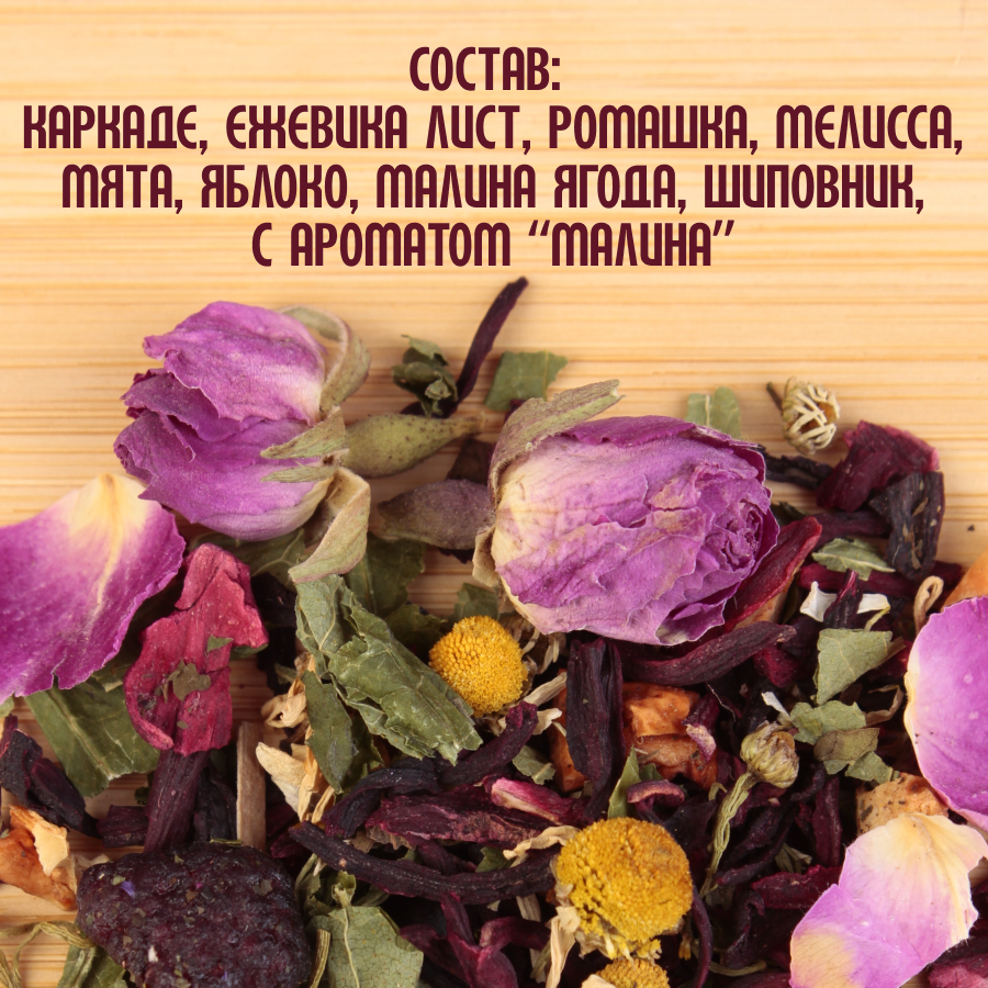 Фруктовый чай "Малина с мятой" (1кг) оптом